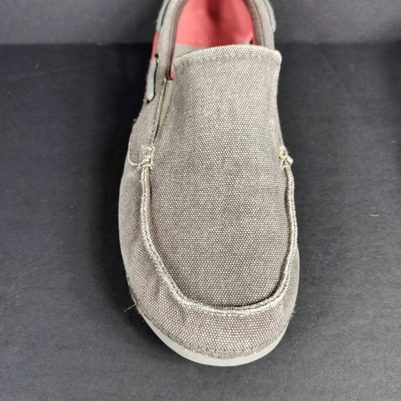 Crocs Beach Line Boat Slip On Graphite/Red Loafer Mens Shoes Size 9 - Picture 5 of 9